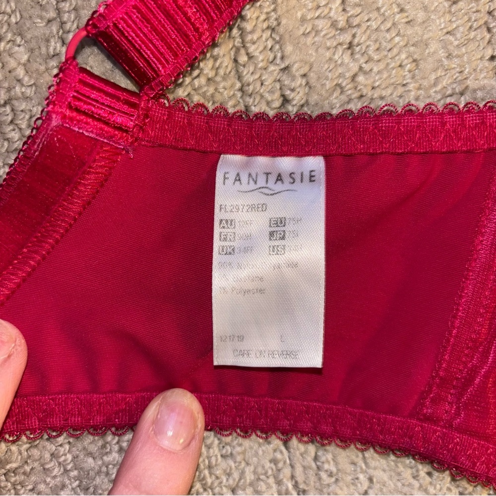 Fantasie Red Full-Coverage Bra with Underwire Support - Picture 3 of 3